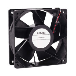 Fan Tubeaxial 12VDC Square - 120mm L x 120mm H Ball 243.2 CFM (6.81m³/min) 2 Wire Leads - NMB Technologies Corporation