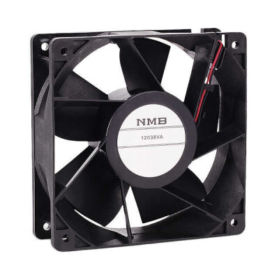 Fan Tubeaxial 12VDC Square - 120mm L x 120mm H Ball 243.2 CFM (6.81m³/min) 2 Wire Leads - 1
