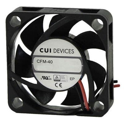 Fan Tubeaxial 12VDC Square - 40mm L x 40mm H omniCOOL™ Magnetic Sleeve 9.9 CFM (0.277m³/min) 2 Wire Leads - 1