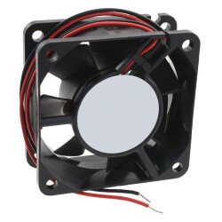 Fan Tubeaxial 12VDC Square - 60mm L x 60mm H Ball 25.0 CFM (0.700m³/min) 2 Wire Leads - NMB Technologies Corporation