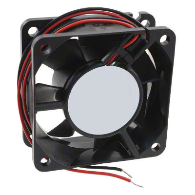 Fan Tubeaxial 12VDC Square - 60mm L x 60mm H Ball 25.0 CFM (0.700m³/min) 2 Wire Leads - 1