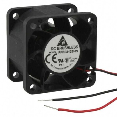 Fan Tubeaxial 12VDC Square - 40mm L x 40mm H Ball 24.0 CFM (0.672m³/min) 2 Wire Leads - 1