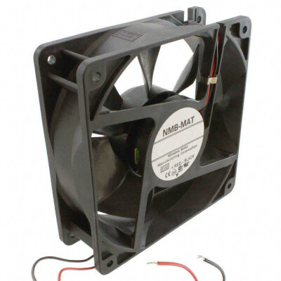Fan Tubeaxial 12VDC Square - 119mm L x 119mm H Ball 118.0 CFM (3.30m³/min) 2 Wire Leads - 1