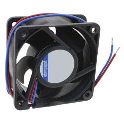 Fan Tubeaxial 12VDC Square - 60mm L x 60mm H Ball 27.1 CFM (0.759m³/min) 2 Wire Leads - ebm-papst Inc.