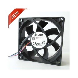 Fan Tubeaxial 12VDC Square - 80mm L x 80mm H Superflo 70.5 CFM (1.97m³/min) 4 Wire Leads - Delta Electronics