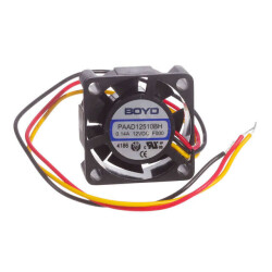 Fan Tubeaxial 12VDC Square - 25mm L x 25mm H Ball 2.5 CFM (0.070m³/min) 2 Wire Leads - Boyd Laconia, LLC