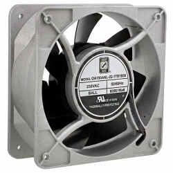 Fan Tubeaxial 230VAC Square - 180mm L x 180mm H Ball 330.0 CFM (9.24m³/min) 2 Terminals - Orion Fans