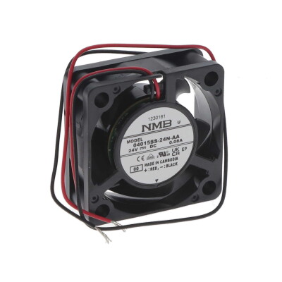 Fan Tubeaxial 24VDC Square - 40mm L x 40mm H Sleeve 7.4 CFM (0.207m³/min) 2 Wire Leads - 1