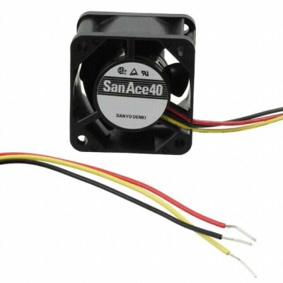 Fan Tubeaxial 24VDC Square - 40mm L x 40mm H Ball 16.2 CFM (0.454m³/min) 3 Wire Leads - 1