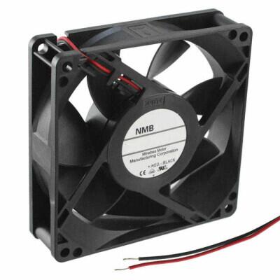 Fan Tubeaxial 24VDC Square - 92mm L x 92mm H Ball 96.4 CFM (2.70m³/min) 2 Wire Leads - 1