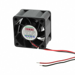 Fan Tubeaxial 24VDC Square - 40mm L x 40mm H Ball 13.6 CFM (0.381m³/min) 2 Wire Leads - Mechatronics Fan Group