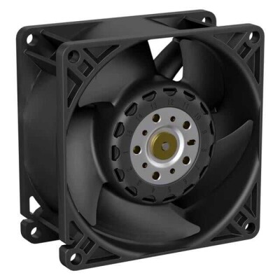 Fan Tubeaxial 24VDC Square - 80mm L x 80mm H Ball 126.5 CFM (3.54m³/min) 4 Wire Leads - 1