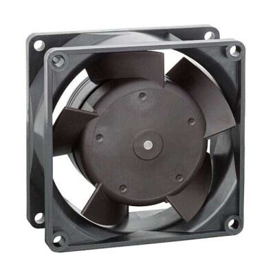 Fan Tubeaxial 24VDC Square - 80mm L x 80mm H Ball 47.1 CFM (1.32m³/min) 2 Wire Leads - 1