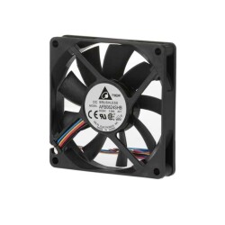 Fan Tubeaxial 24VDC Square - 80mm L x 80mm H Ball 42.7 CFM (1.20m³/min) 4 Wire Leads - Delta Electronics