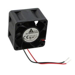 Fan Tubeaxial 24VDC Square - 40mm L x 40mm H Ball 15.8 CFM (0.442m³/min) 2 Wire Leads - Delta Electronics