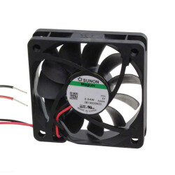 Fan Tubeaxial 24VDC Square - 60mm L x 60mm H Vapo-Bearing™ 30.4 CFM (0.851m³/min) 2 Wire Leads - Sunon Fans
