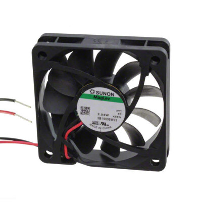 Fan Tubeaxial 24VDC Square - 60mm L x 60mm H Vapo-Bearing™ 30.4 CFM (0.851m³/min) 2 Wire Leads - 1