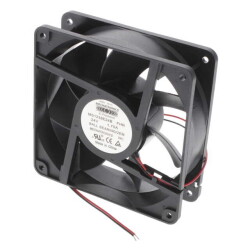 Fan Tubeaxial 24VDC Square - 120mm L x 120mm H Ball 271.1 CFM (7.59m³/min) 2 Wire Leads - Mechatronics Fan Group