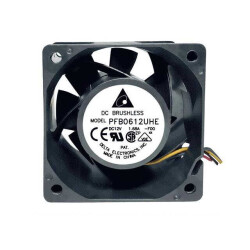 Fan Tubeaxial 24VDC Square - 60mm L x 60mm H Ball 55.6 CFM (1.56m³/min) 2 Wire Leads - Delta Electronics