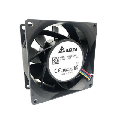 Fan Tubeaxial 24VDC Square - 80mm L x 80mm H Ball 132.6 CFM (3.71m³/min) 4 Wire Leads - 1