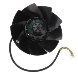Fan Tubeaxial, 3 Phase 400VAC Round - 195mm Dia Ball 530.1 CFM (14.84m³/min) 7 Wire Leads with Splice Terminals - ebm-papst Inc.