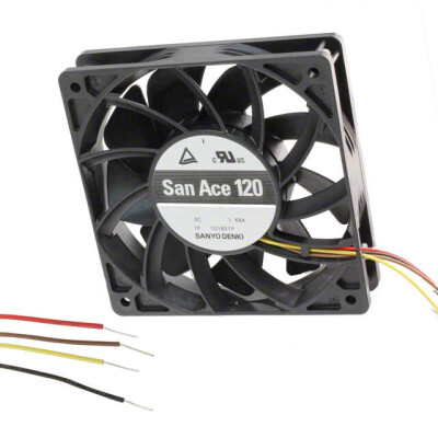 Fan Tubeaxial 48VDC Square - 120mm L x 120mm H Ball 224.0 CFM (6.27m³/min) 4 Wire Leads - 1