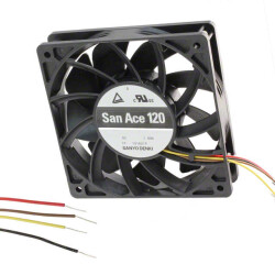 Fan Tubeaxial 48VDC Square - 120mm L x 120mm H Ball 224.0 CFM (6.27m³/min) 4 Wire Leads - Sanyo Denki America Inc.