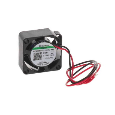 Fan Tubeaxial 5VDC Square - 20mm L x 20mm H Vapo-Bearing™ 1.6 CFM (0.045m³/min) 2 Wire Leads - 1