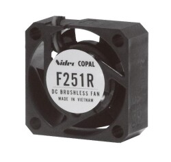 Fan Tubeaxial 5VDC Square - 25mm L x 25mm H Sleeve 1.8 CFM (0.050m³/min) 2 Wire Leads - Nidec Components Corporation