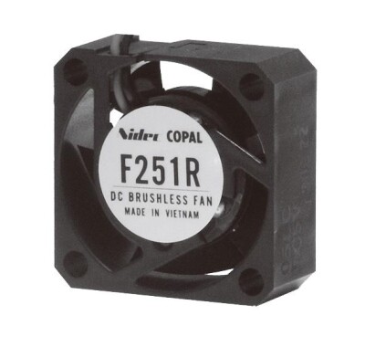 Fan Tubeaxial 5VDC Square - 25mm L x 25mm H Sleeve 1.8 CFM (0.050m³/min) 2 Wire Leads - 1