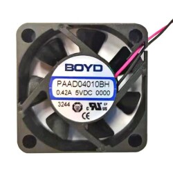 Fan Tubeaxial 5VDC Square - 30mm L x 30mm H Ball 4.8 CFM (0.134m³/min) 2 Wire Leads - Boyd Laconia, LLC