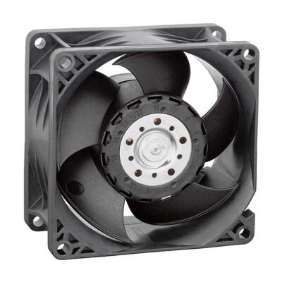 Fan Tubeaxial 12VDC Square - 80mm L x 80mm H Ball 131.0 CFM (3.67m³/min) 2 Wire Leads - 1