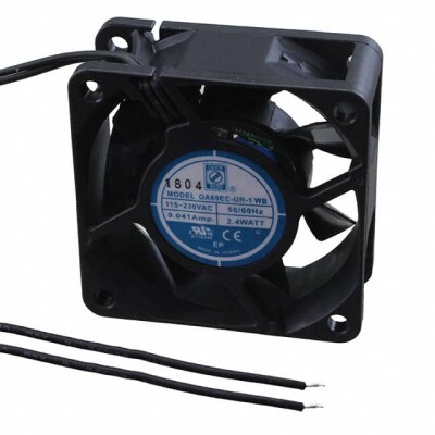 Fan Tubeaxial 95 ~ 264VAC Square - 60mm L x 60mm H Ball 19.5 CFM (0.546m³/min) 2 Wire Leads - 1