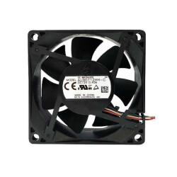 Fan Tubeaxial 12VDC Square - 70mm L x 70mm H Sleeve 36.6 CFM (1.03m³/min) 3 Wire Leads - Delta Electronics