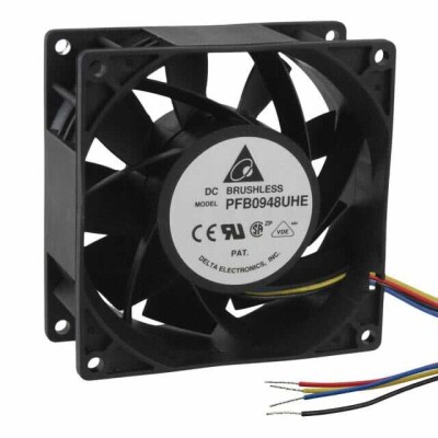 Fan Tubeaxial 48VDC Square - 92mm L x 92mm H Ball 153.5 CFM (4.30m³/min) 4 Wire Leads - 1