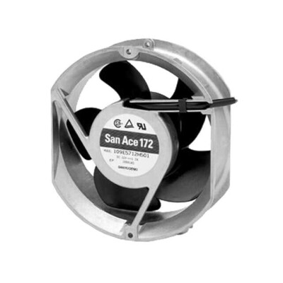 Fan Tubeaxial 24VDC Rectangular/Rounded - 172mm L x 150mm H Ball 300.0 CFM (8.40m³/min) 3 Wire Leads - 1