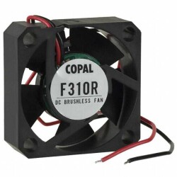 Fan Tubeaxial 5VDC Square - 30mm L x 30mm H Sleeve 3.2 CFM (0.090m³/min) 2 Wire Leads - Nidec Components Corporation