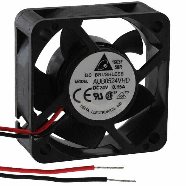 Fan Tubeaxial 24VDC Square - 50mm L x 50mm H Superflo 20.3 CFM (0.568m³/min) 2 Wire Leads