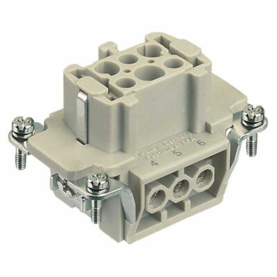 Female Insert Gray 6+Ground Position Screw - 1