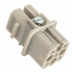 Female Insert without Contacts Gray 8 Position Crimp - HARTING