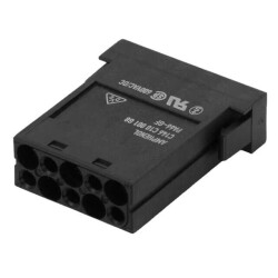 Female Module without Contacts Black 10 Position Crimp - Amphenol Tuchel Industrial