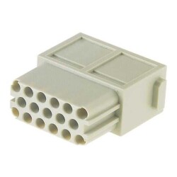 Female Module without Contacts Gray 17 Position Crimp - HARTING
