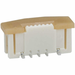 6 Position FFC, FPC Connector Contacts, Vertical - 1 Sided 0.020