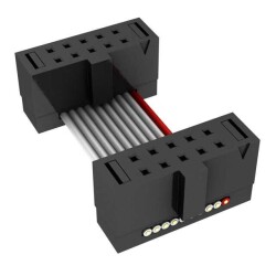 10 Position Cable Assembly Rectangular Socket to Socket 0.167' (50.80mm, 2.00