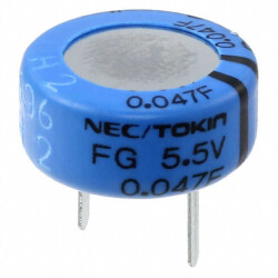 47 mF (EDLC) Supercapacitor 5.5 V Radial, Can 200Ohm 1000 Hrs @ 70°C - KEMET