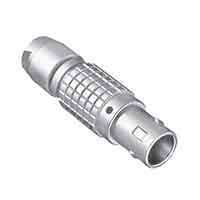 4 Position Circular Connector Plug, Male Pins Solder Cup - LEMO