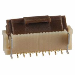 15 Position FFC, FPC Connector Contacts, Vertical - 1 Sided 0.020
