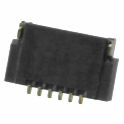 6 Position FFC, FPC Connector Contacts, Top and Bottom 0.020