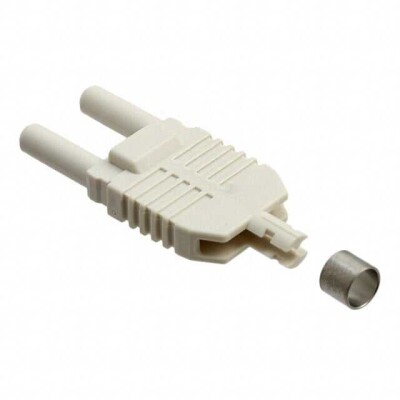 Fiber Optic Plug Connector Duplex 1000µm White - 1