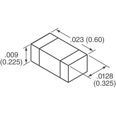 0.3pF Thin Film Capacitor 100V 0201 (0603 Metric) - 2